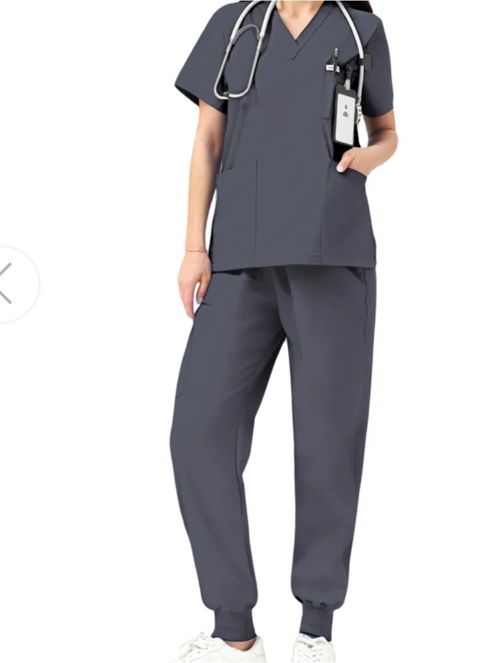 JelriSoFit Classic Medical Uniforms – Women’s Dark Grey,  Xl
